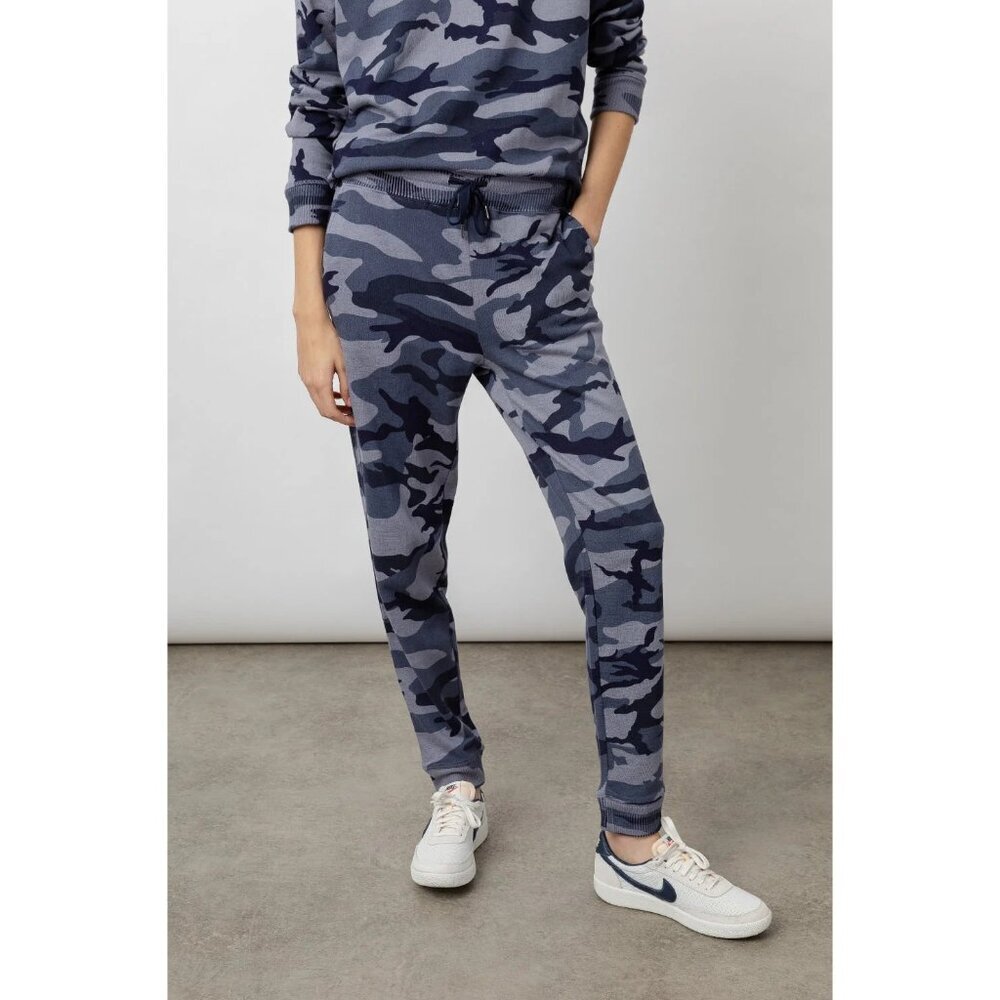 Rails Oakland Sweatpant Blue‎ Indigo Camo Women's S Jogger Casual Loungewear
